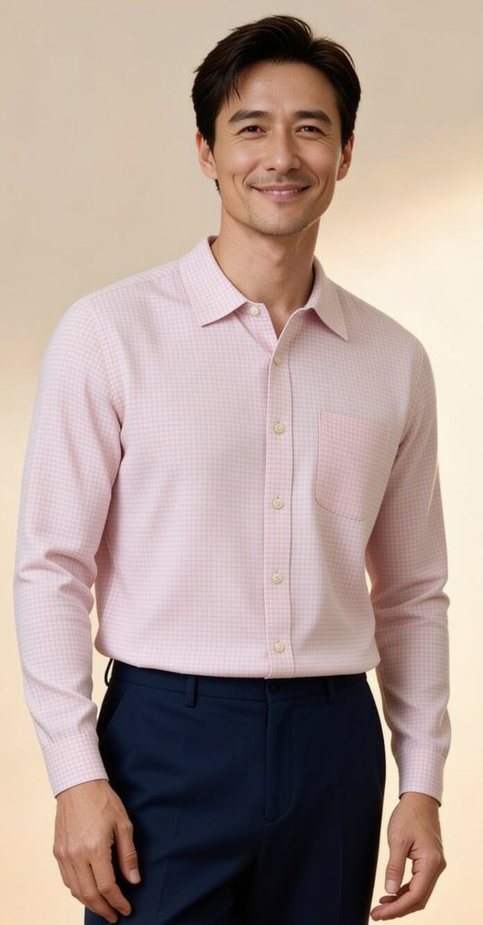 Vince Mens Pink Micro Check Button Down Dress Shirt Size Small Cotton
